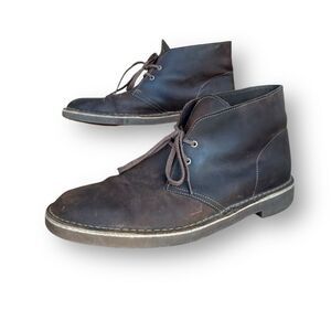 Clarks Bushacre Leather Lace Up Casual Chukka Boots Mens Size 12 Brown 15522
